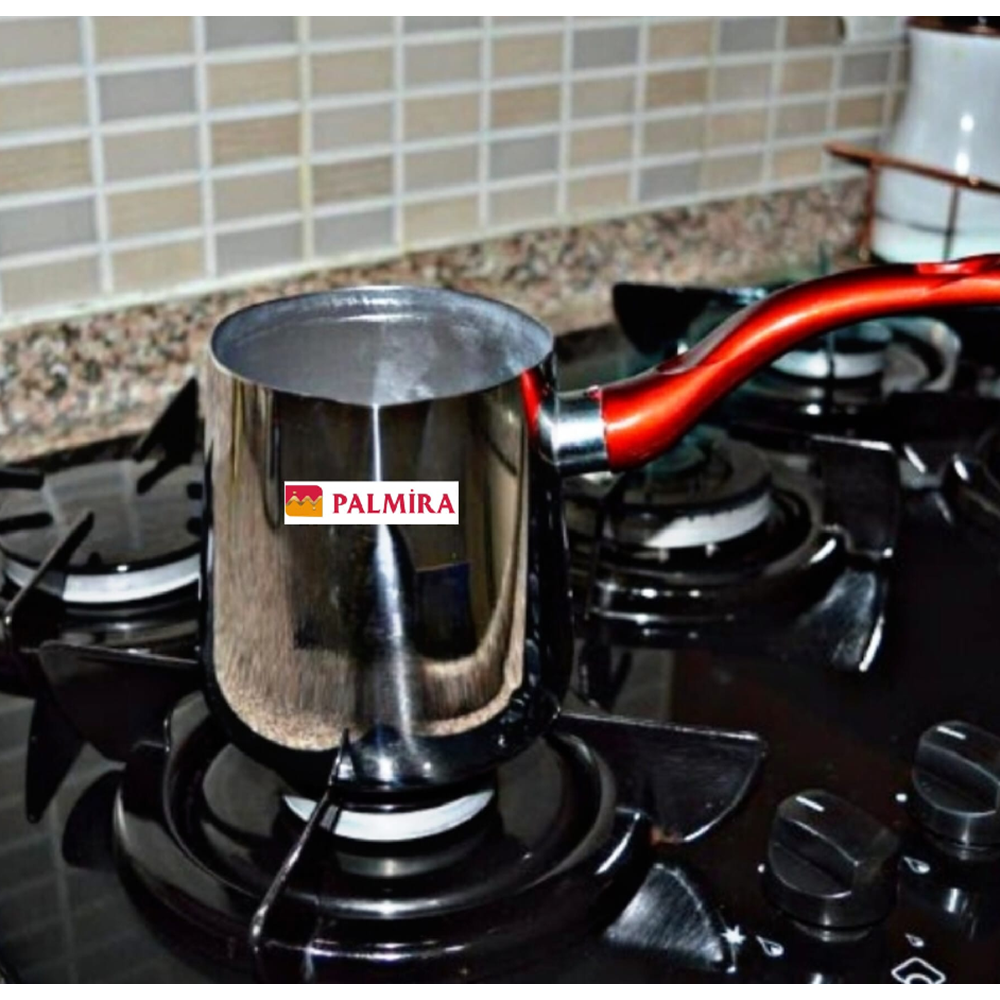 PALMİRA ÇELİK KULE CEZVE 700CC KIRMIZI KULP (100)