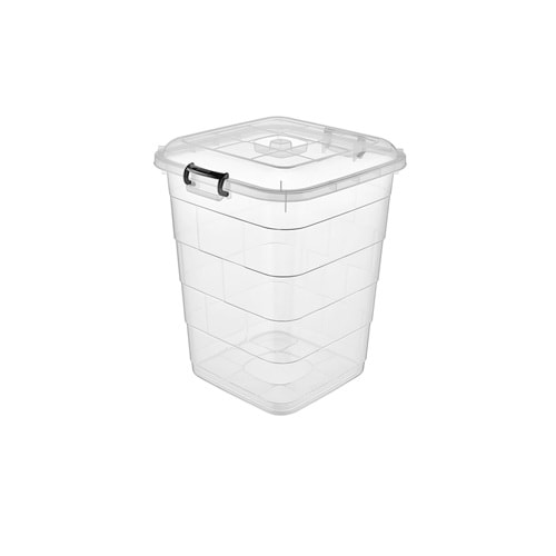 BURSEV 1112 95 ŞEFFAF TETRİS KARE BAKLİYAT KOVASI 35LT (10)