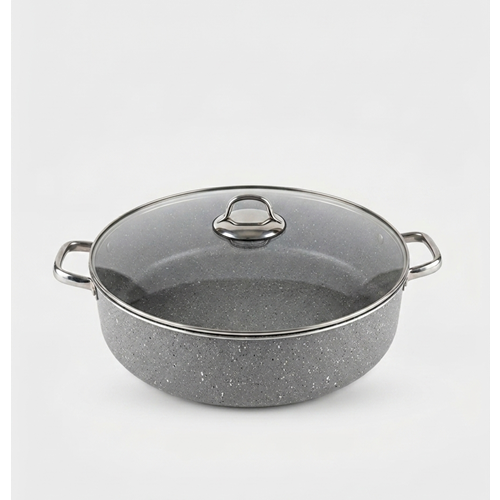 MEHTAP DERİN BÜYÜK KARNIYARIK 36CM GRİ GRANİT METAL KULP (4)