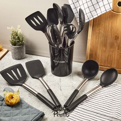 PEROTTİ 15671 KİTCHENMATE JOSE BLACK 14 PRÇ SİLİKON SET (12)