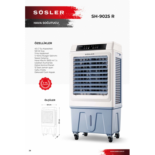 SÜSLER SH-9025 R SU HAZNELİ HAVA SOĞUTUCU (1)
