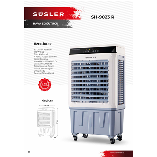 SÜSLER SH-9023 R SU HAZNELİ HAVA SOĞUTUCU (1)