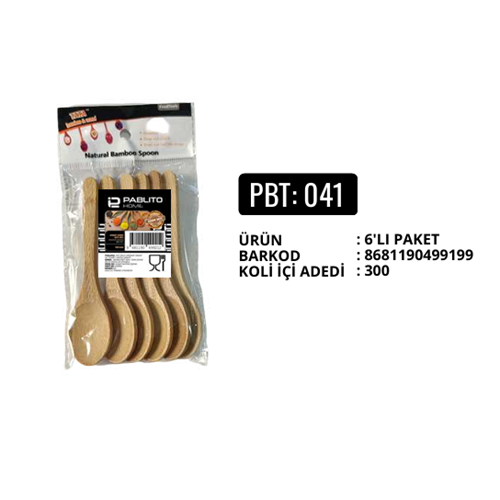 PABLİTO PBT-041 UFAK AHŞAP KAŞIK (300)