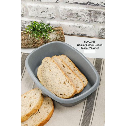COOKER YLMZ755 DESENLİ EKMEK SEPETİ GRİ (24)