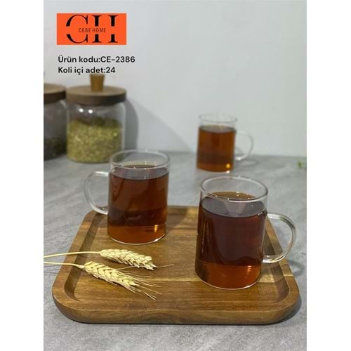 CEBE HOME CE-2386 BOROSİLİKAT CAM KUPA BARDAK 3 LÜ (24)