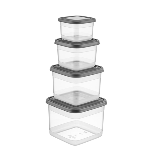 FRESHLİFE D-418 04 CLASSY 4 LÜ KARE SET 0,3+0,6+1,2+1,9 LT (12)