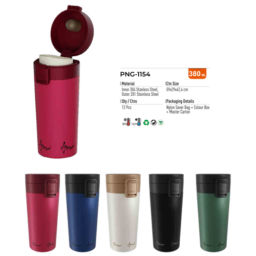 PENGUEN PNG-1154 380 ML FİLTRELİ ÇELİK MUG (24)