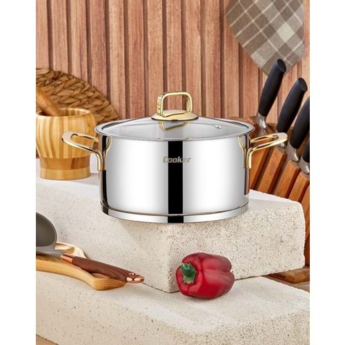 COOKER CKR3471 24 CM BOMONTİ ÇELİK DERİN TENCERE GOLD (6)