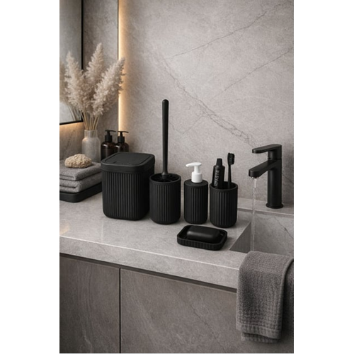DECOREV DC-6805 BANYO SETİ LÜKS 5 PRÇ CLİCK KAPAK SİYAH (12)
