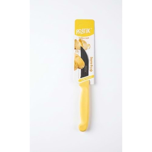PİRGE PRT43012-05 PRATIK PLASTİK SAPLI SOYMA BIÇAĞI 9 CM SARI (12)