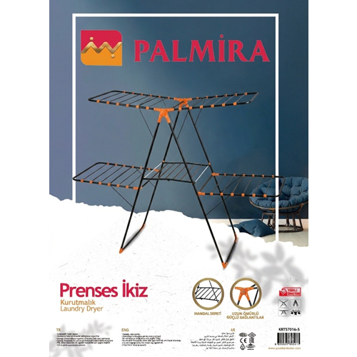 PALMİRA PRENSES İKİZ SİYAH-BAKIR ÇAMAŞIR KURUTMALIK (4)