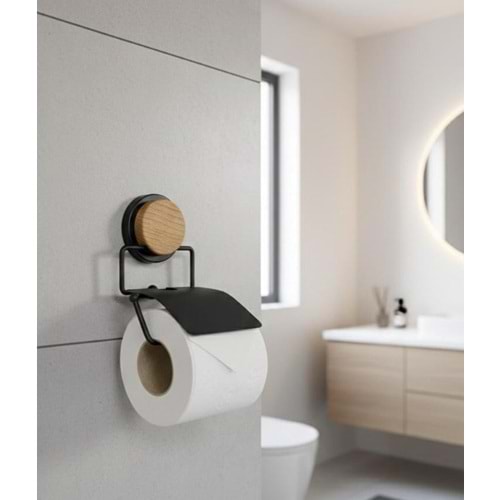 OKYANUS MGS-712W MAGİC FİX WC KAĞITLIK SİYAH AHŞAP (24)