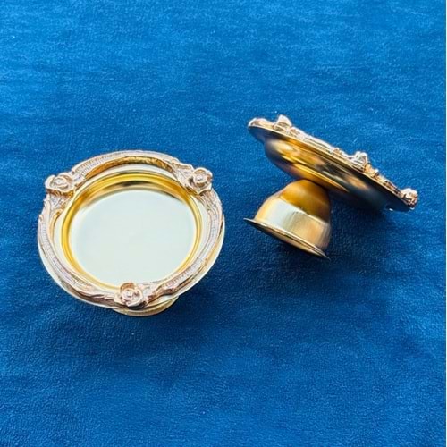 DGN LOK212 001 AYAKLI GÜL ÇERÇEVE AKS.LOKUMLUK GOLD (100)