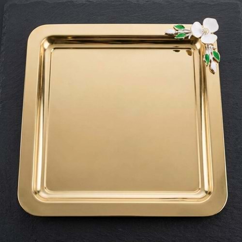DGN L05 KARE GOLD BEYAZ LALEMİNELİ AKS.SUNUM TEPSİSİ (48)