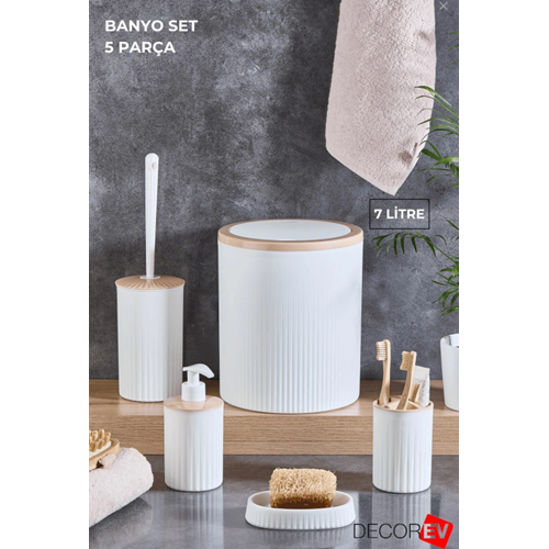 DECOREV DC-6360 BANYO SETİ FYD 5 PRÇ BEYAZ (1)