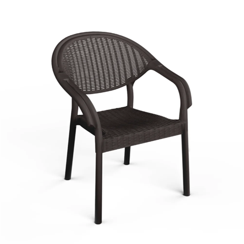 FLORYA GARDEN ATLANTİS METAL AYAKLI KAHVERENGİ SANDALYE