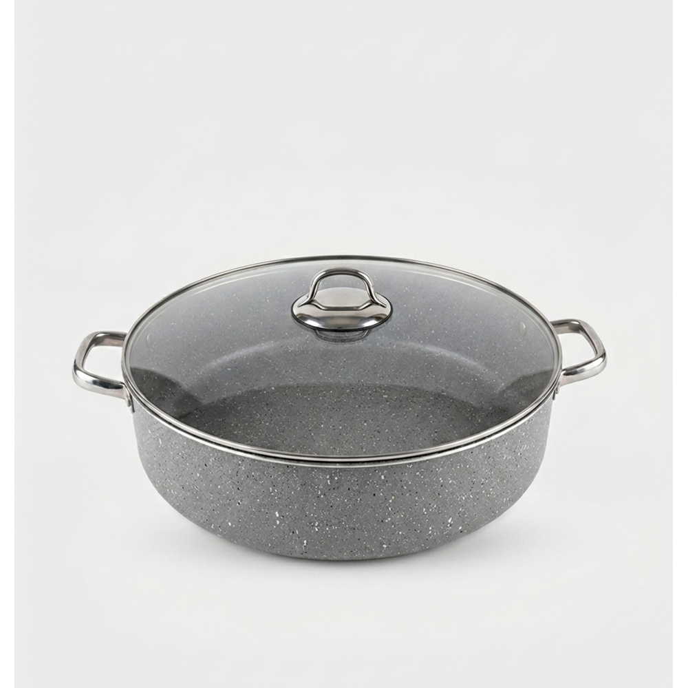 MEHTAP DERİN BÜYÜK KARNIYARIK 36CM GRİ GRANİT METAL KULP (4)