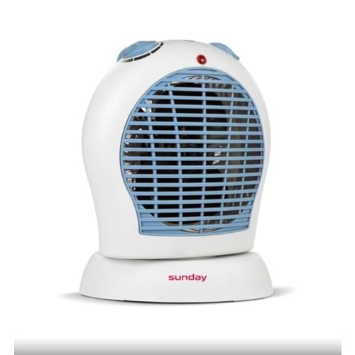 SUNDAY TURBO FANLI ISITICI OVAL KIRMIZI MAVİ OSİLASYONLU FAN (6)