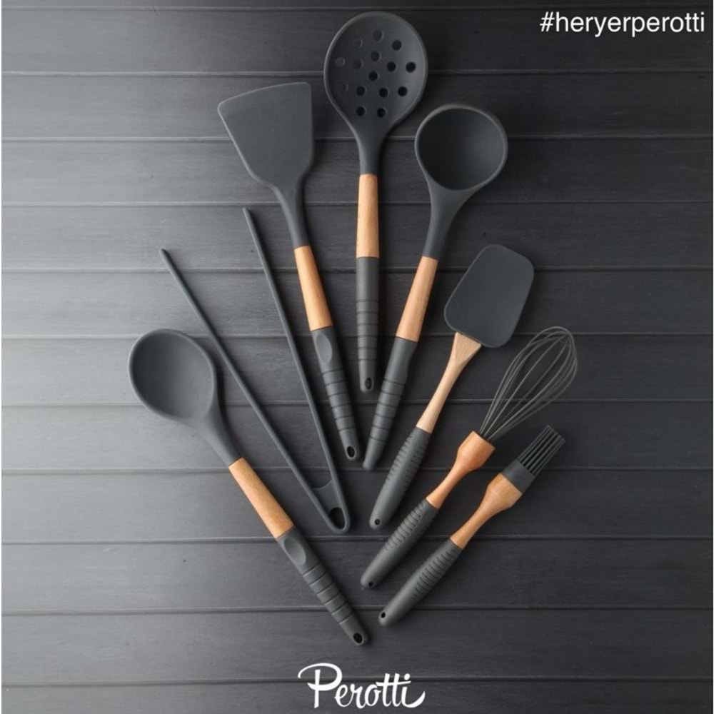 PEROTTİ 13309 MAESTRO GREY 8 PRÇ SİLİKON SETİ (16)