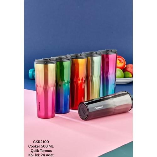 COOKER CKR2100 500ML DİAMOND BOYALI ÇELİK TERMOS (24)