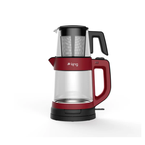 KİNG TEA PRO KCM330 CAM ÇAY MAKİNESİ KIRMIZI (4)