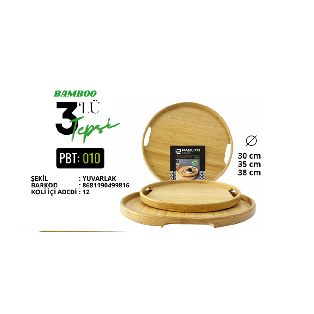 PABLİTO PBT-010 AHŞAP 3 LÜ TEPSİ (12)