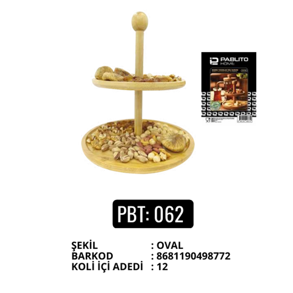 PABLİTO PBT-062 OVAL DÜZ 2 KATLI SUNUM TAHTASI (12)