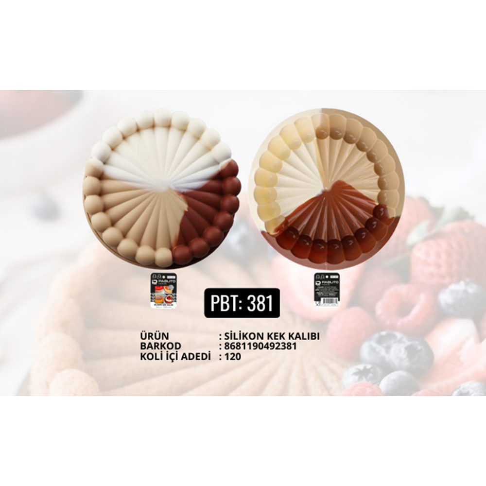 PABLİTO PBT-381 SİLİKON KEK KALIBI (12) (120)