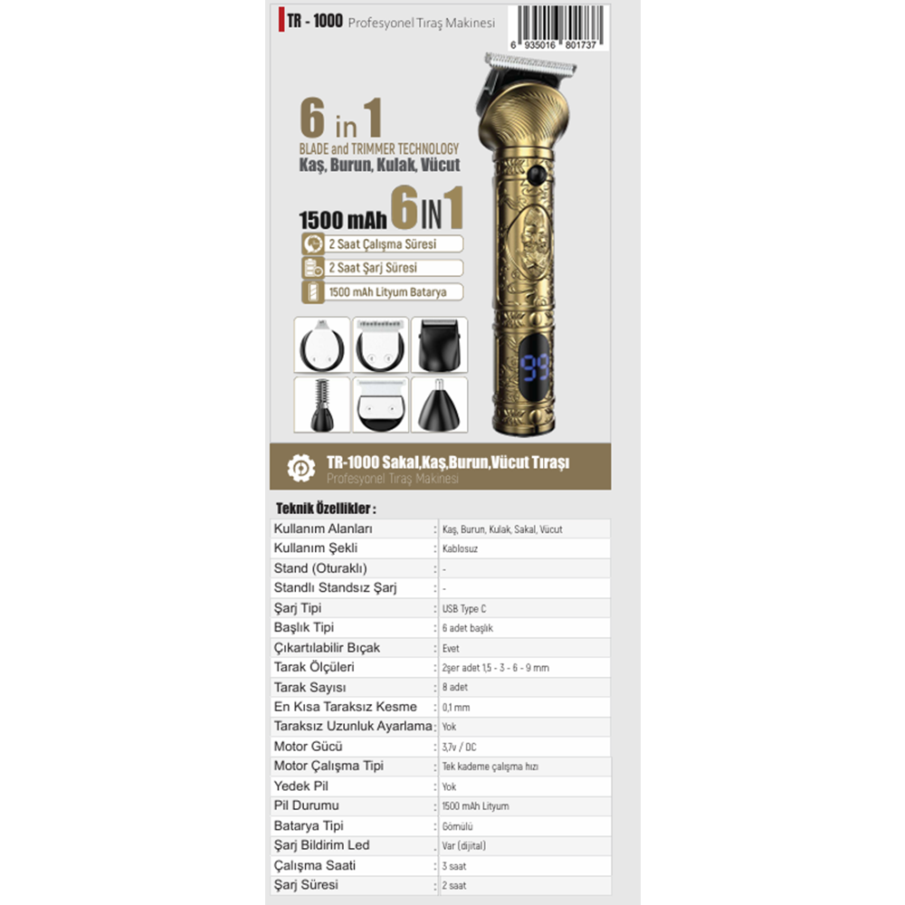 POWERTEC TR-1000 6-1 BAKIM KİTİ (20)
