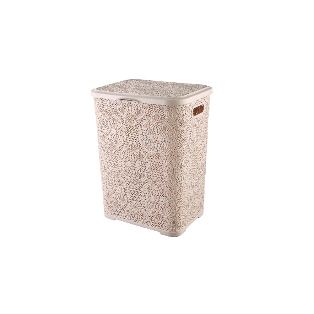 BURSEV 2130 03 NAKIŞ KİRLİ ÇAMAŞIR SEPETİ (42LT) (6)