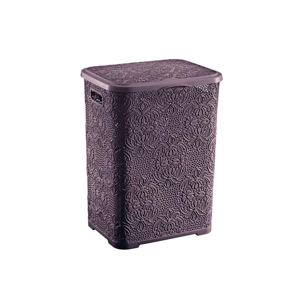 BURSEV 2130 03 NAKIŞ KİRLİ ÇAMAŞIR SEPETİ (42LT) (6)