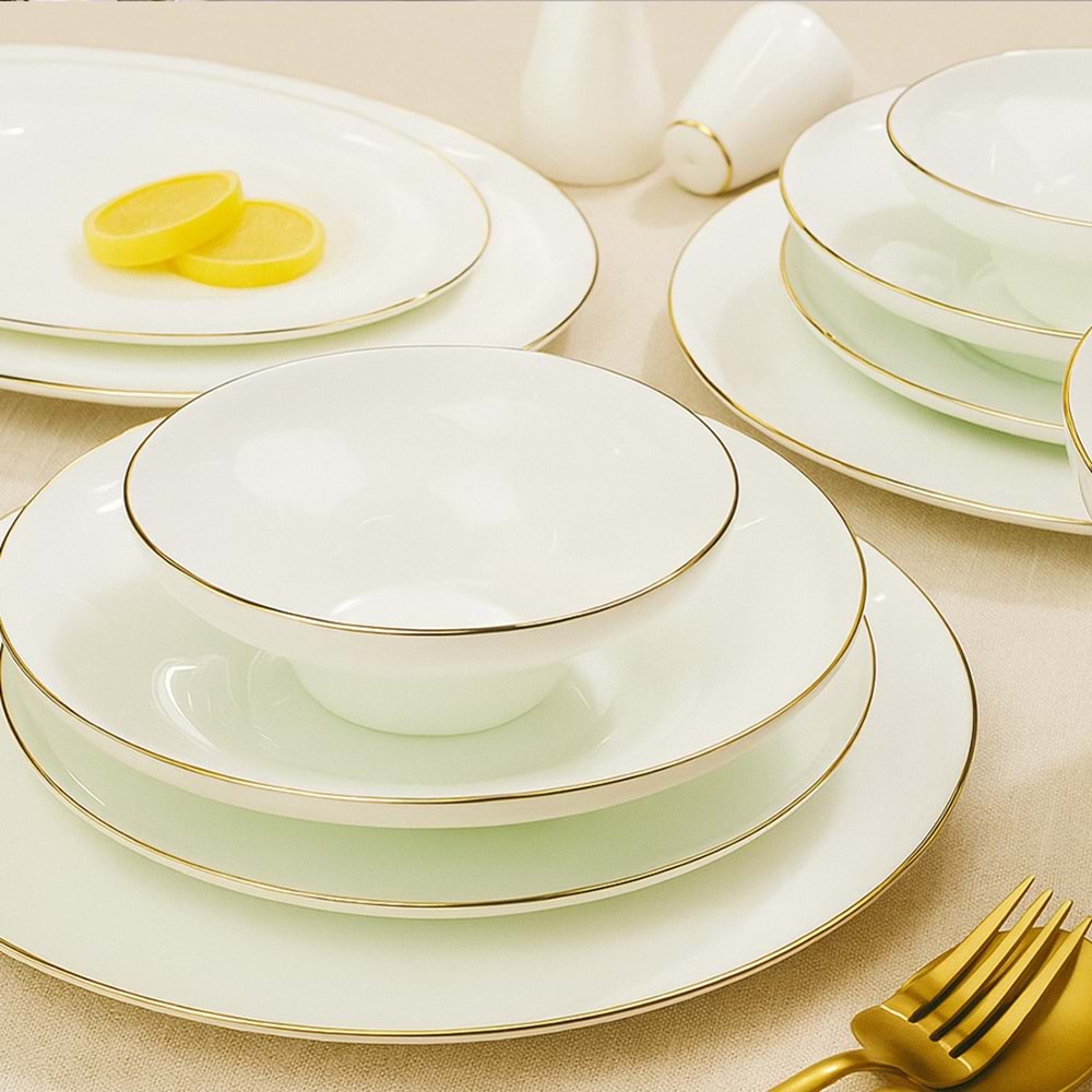 AROW PM-0086 PİNK&MORE HERA GOLD 29 PRÇ YEMEK TAKIMI (1)