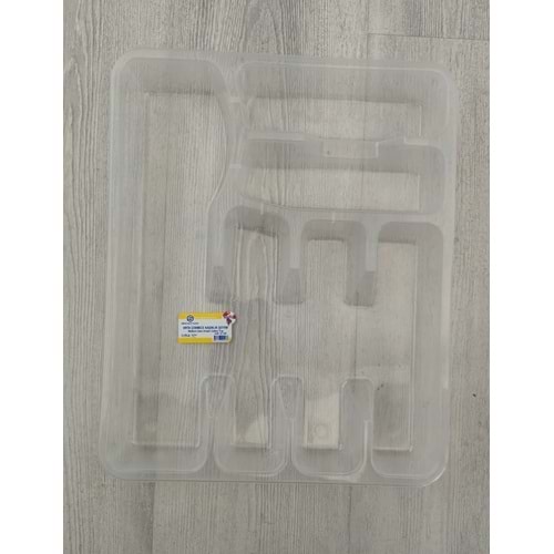 SAĞLIK PLASTİK SP-248 ORTA ÇEKMECE ŞEFFAF KAŞIKLIK (50)