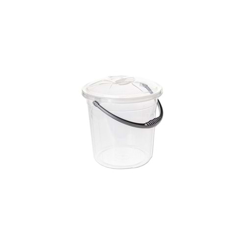 SAĞLIK PLASTİK SP-401 3 NO ŞEFFAF KAPAKLI KOVA 10 LT (12)