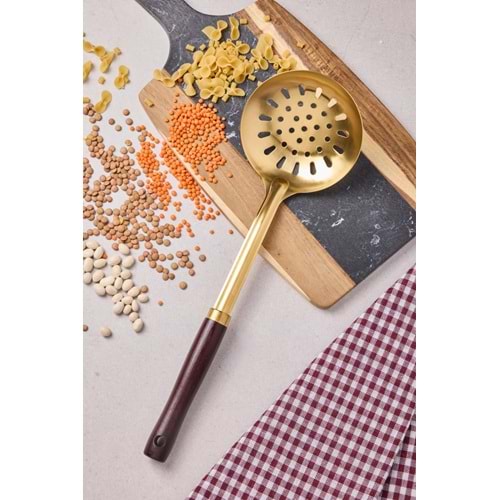 PEROTTİ 17719 VASTO GOLD WOODY DELİKLİ KAŞIK (48)