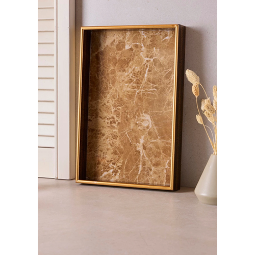 PEROTTİ 17471 TURİN BROWN MARBLE TEPSİ 22*33 CM (12)