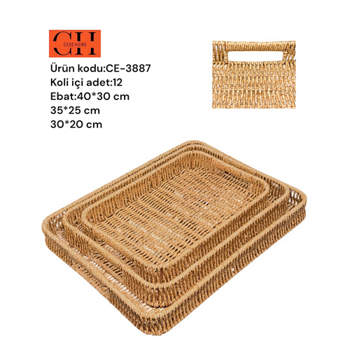 CEBE HOME CE-3887 RATTAN D.DÖRTGEN TEPSİ 3 LÜ (12)