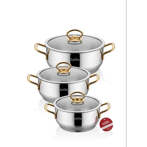 ÖZ LİFE GU-518 ADA 3LÜ GÜVEÇ SET SADE GOLD (4)