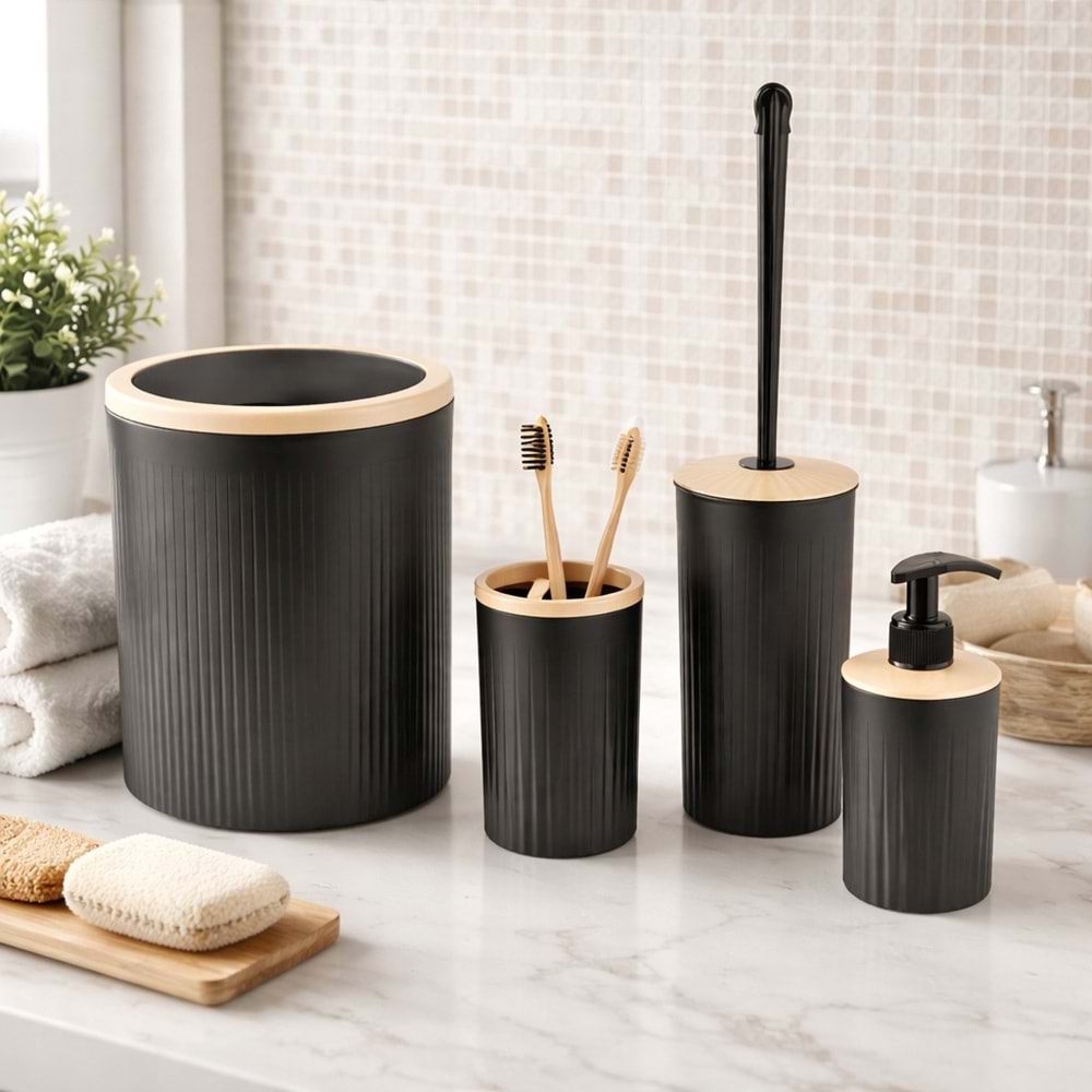 VICHY BANYO SETİ VCHY-7089 4Prç SİYAH (1)