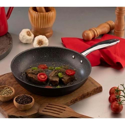 ÖZ LİFE GD-6094 DORA 30 CM GRANİT TAVA SİYAH SADE (10)