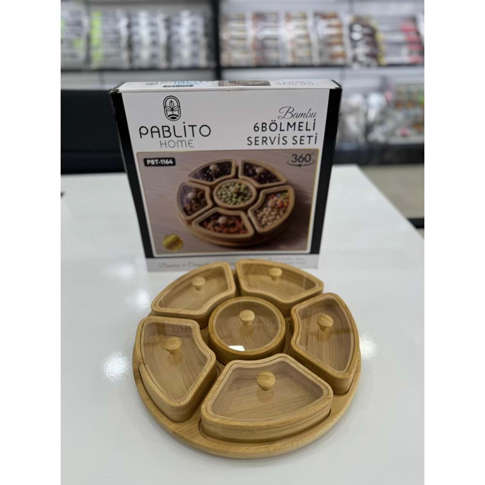 PABLİTO PBT-1164 6 LI DÖNERLİ ÇEREZLİK YUVARLAK (12)