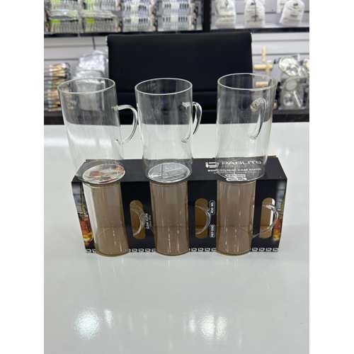 PABLİTO PBT-590 3'LÜ CAM BARDAK 400 ML (48)