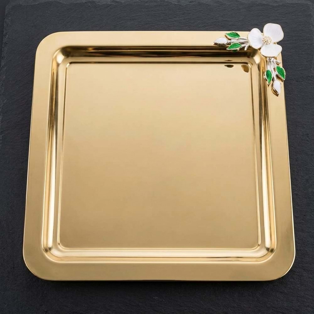 DGN L05 KARE GOLD BEYAZ LALEMİNELİ AKS.SUNUM TEPSİSİ (48)