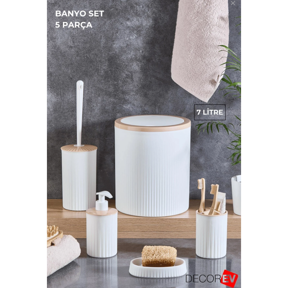 DECOREV DC-6360 BANYO SETİ FYD 5 PRÇ BEYAZ (1)